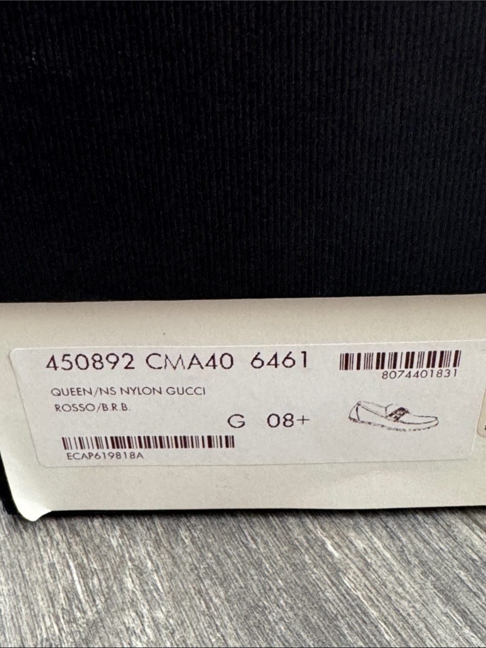 Gucci Red Mens loafers Shoe Box Label - Picture 3 of 5